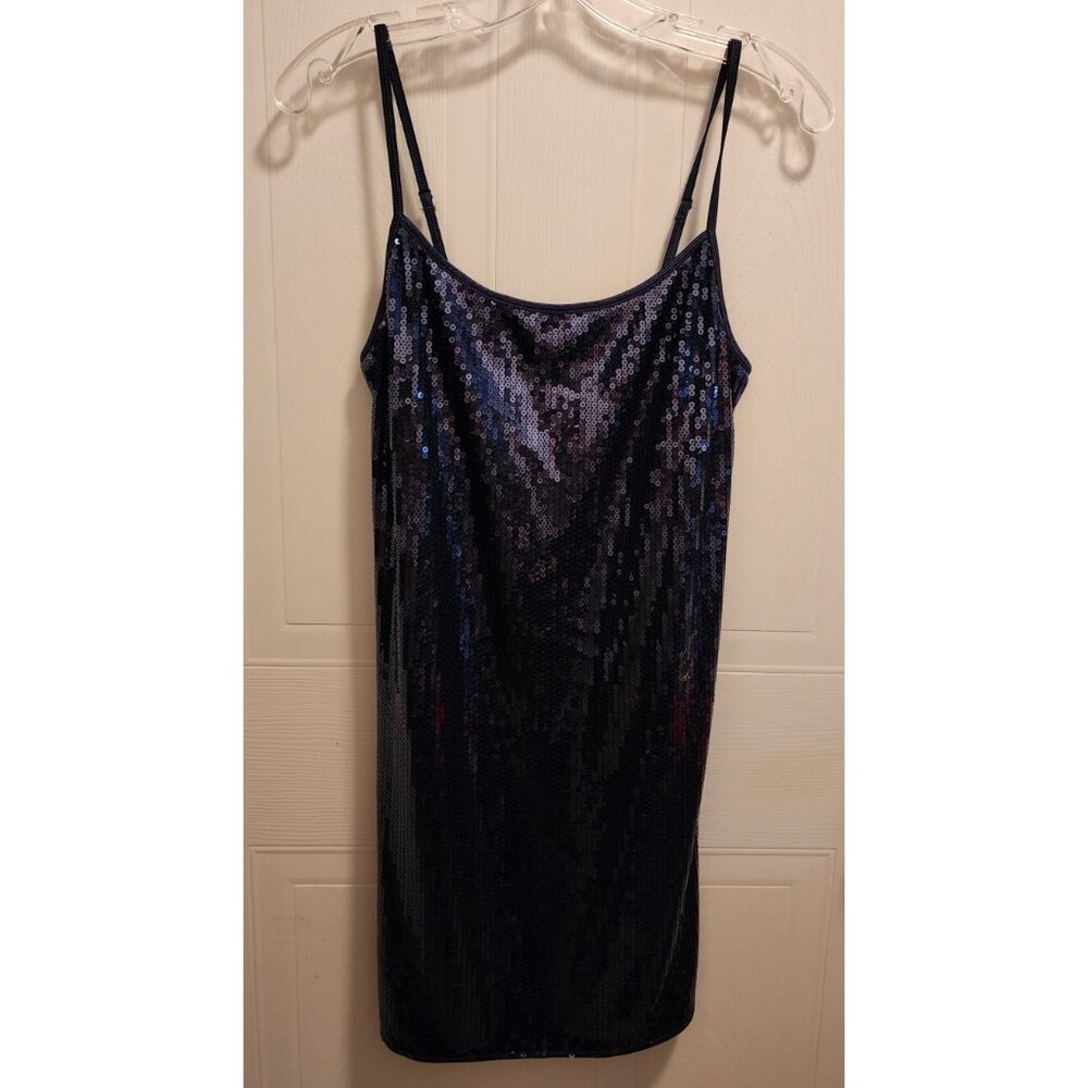 DREAMGIRL Women's Blue Sequin Mini Dress Halloween Costume Cosplay Size XL‎